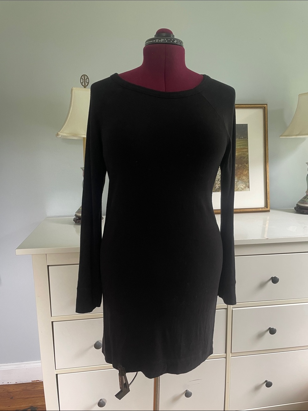 Lou and Grey Long-Sleeve Black Knit Dress - M